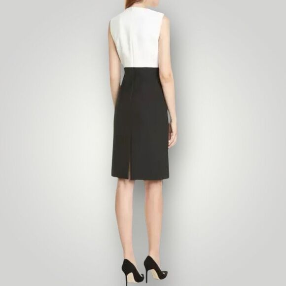 HUGO BOSS Daedalus Color Block Ponte Stretch Sheath Dress | NWOT | US Size 8 - Picture 2 of 9
